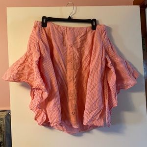 Lane Bryant off the shoulder top with bell sleeves